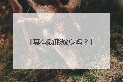 真有隐形纹身吗？