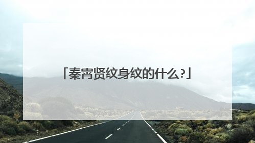 秦霄贤纹身纹的什么?