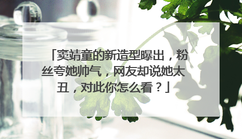 窦靖童的新造型曝出，粉丝夸她帅气，网友却说她太丑，对此你怎么看？