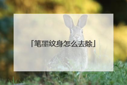 笔墨纹身怎么去除