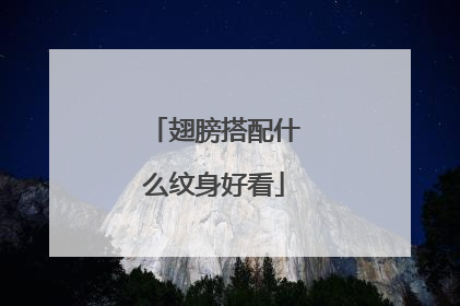 翅膀搭配什么纹身好看