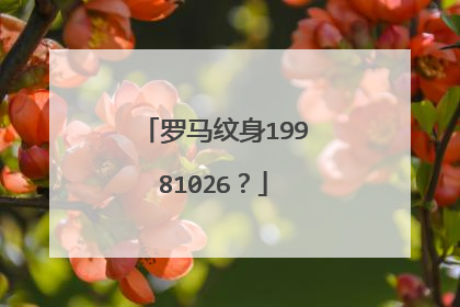 罗马纹身19981026？