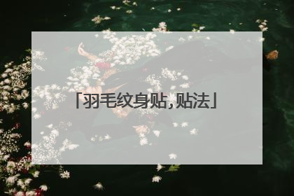 羽毛纹身贴,贴法