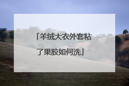羊绒大衣外套粘了果胶如何洗