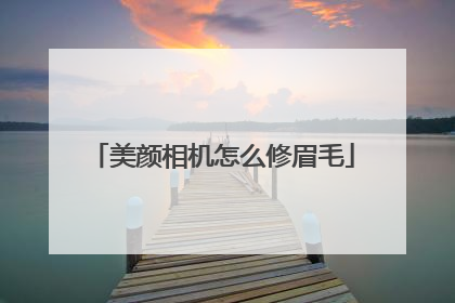美颜相机怎么修眉毛