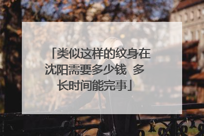 类似这样的纹身在沈阳需要多少钱 多长时间能完事