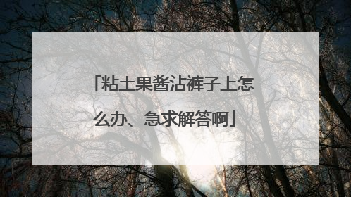 粘土果酱沾裤子上怎么办、急求解答啊