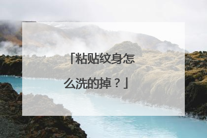 粘贴纹身怎么洗的掉?