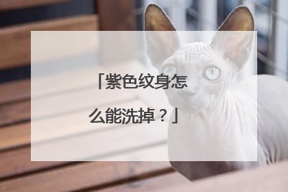 紫色纹身怎么能洗掉？