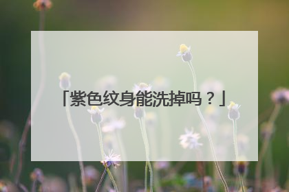 紫色纹身能洗掉吗？
