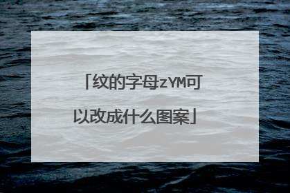 纹的字母zYM可以改成什么图案