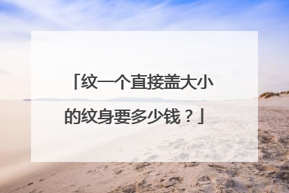 纹一个直接盖大小的纹身要多少钱？