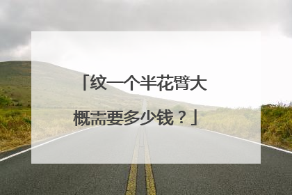 纹一个半花臂大概需要多少钱？