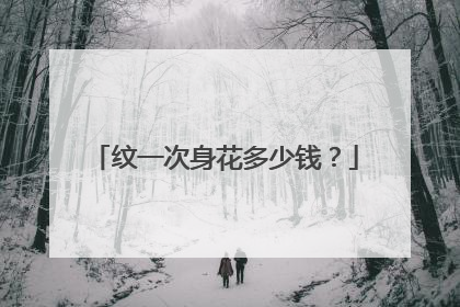 纹一次身花多少钱？
