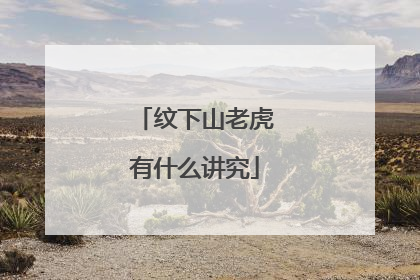 纹下山老虎有什么讲究