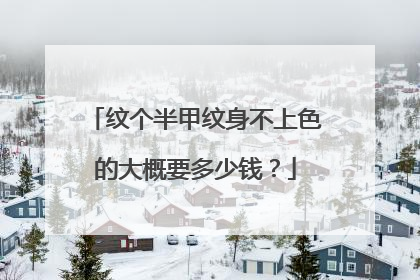 纹个半甲纹身不上色的大概要多少钱？