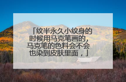 纹半永久小纹身的时候用马克笔画的,马克笔的色料会不会也染到皮肤里面，