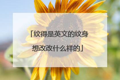 纹得是英文的纹身 想改改什么样的