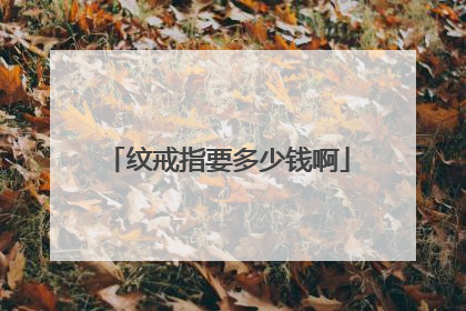 纹戒指要多少钱啊