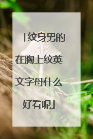 纹身男的在胸上纹英文字母什么好看呢