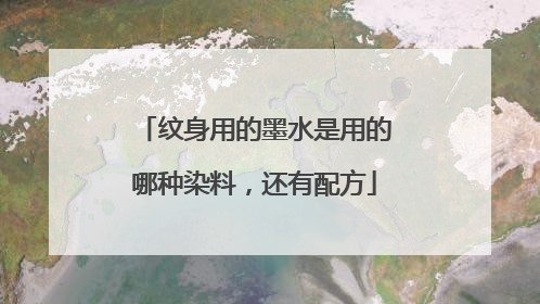 纹身用的墨水是用的哪种染料，还有配方