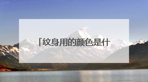 纹身用的颜色是什么材料制成的?