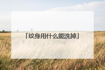 纹身用什么能洗掉