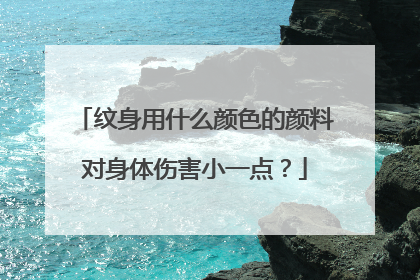 纹身用什么颜色的颜料对身体伤害小一点？