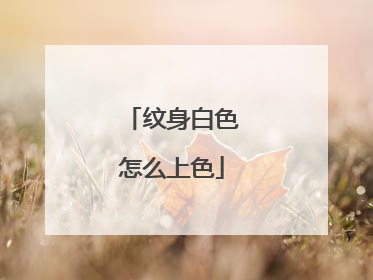纹身白色怎么上色