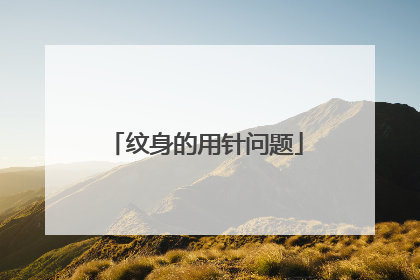 纹身的用针问题