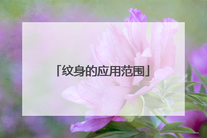 纹身的应用范围