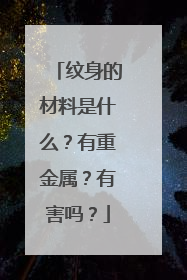 纹身的材料是什么？有重金属？有害吗？