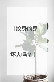 纹身的是坏人吗？