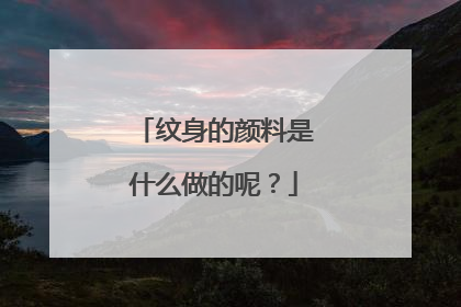 纹身的颜料是什么做的呢？