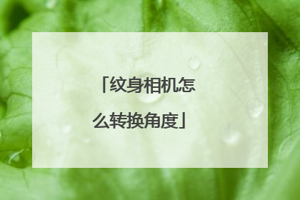 纹身相机怎么转换角度