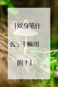 纹身笔什么，干嘛用的？