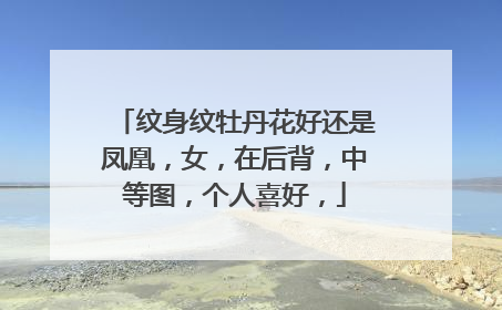 纹身纹牡丹花好还是凤凰，女，在后背，中等图，个人喜好，