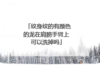 纹身纹的有颜色的龙在肩膀手臂上可以洗掉吗