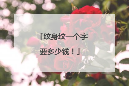 纹身纹一个字要多少钱！