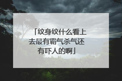 纹身纹什么看上去最有霸气杀气还有吓人的啊