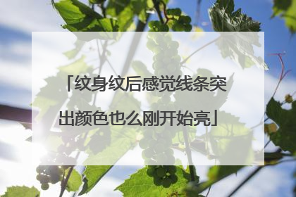 纹身纹后感觉线条突出颜色也么刚开始亮