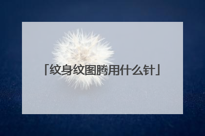 纹身纹图腾用什么针