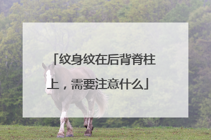 纹身纹在后背脊柱上，需要注意什么