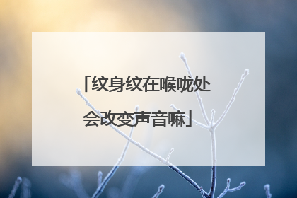 纹身纹在喉咙处会改变声音嘛