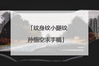 纹身纹小腿纹孙悟空求手稿