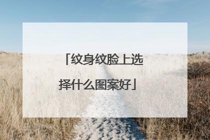 纹身纹脸上选择什么图案好
