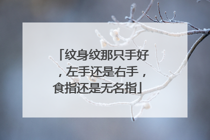 纹身纹那只手好，左手还是右手，食指还是无名指