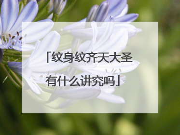 纹身纹齐天大圣有什么讲究吗