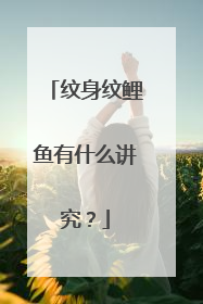 纹身纹鲤鱼有什么讲究?