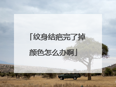 纹身结疤完了掉颜色怎么办啊